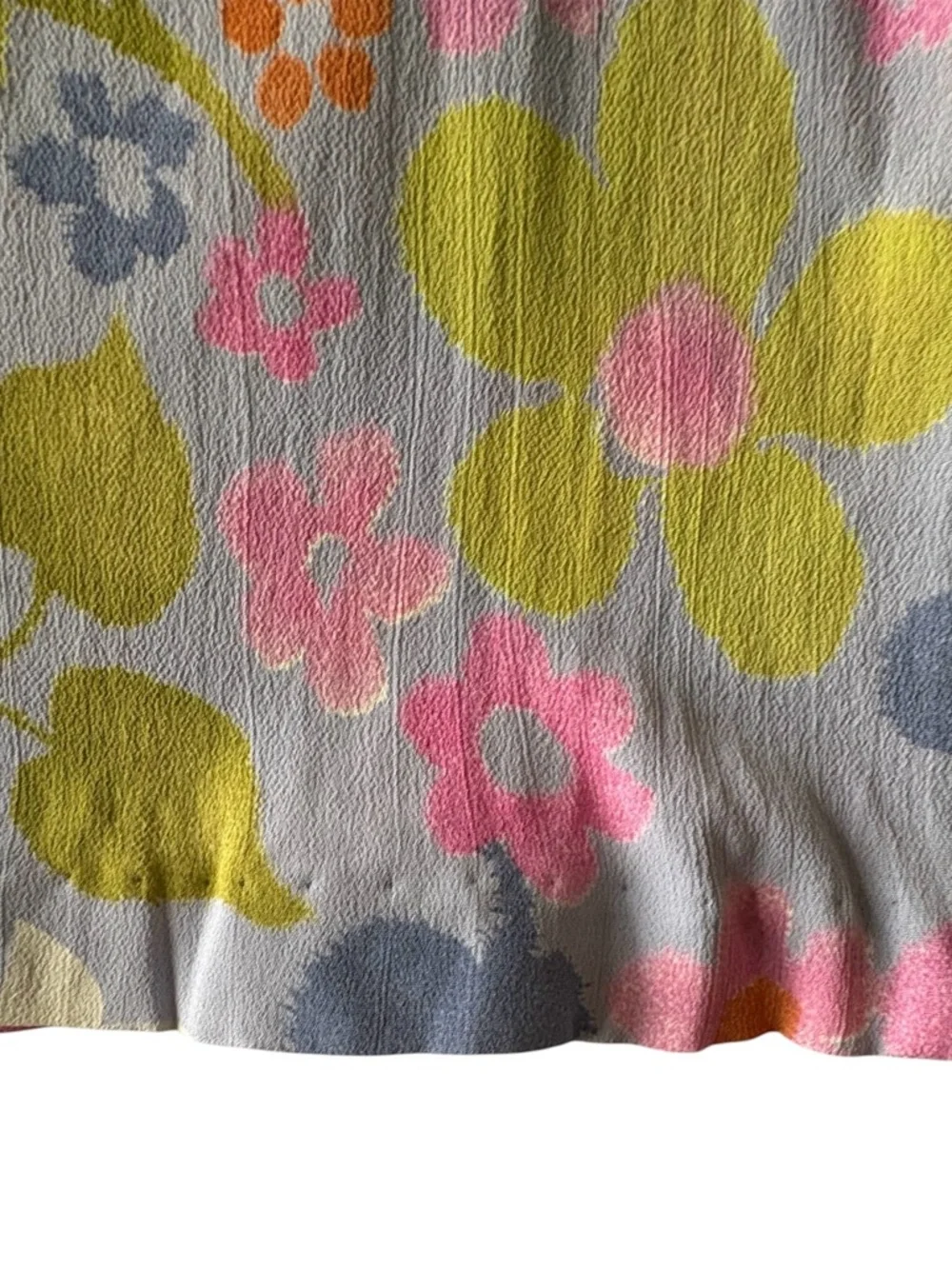 Vintage 90s Express Made in USA Size 9/10 Bloomcore Flower Power Mini Skirt, Mod - Picture 4 of 11